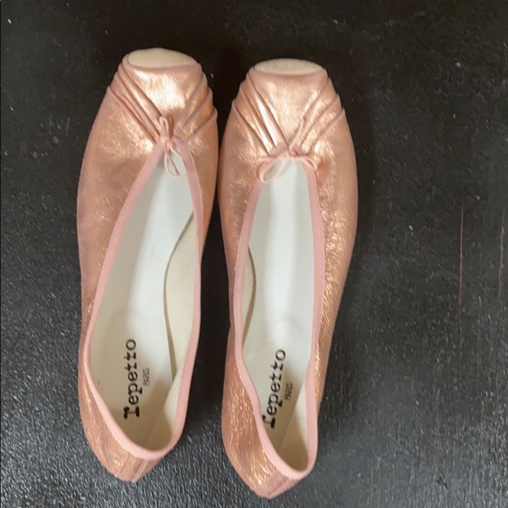 FR 42 US 11 or 10.5 Repetto Metallic Ballet Flats